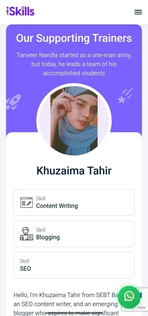 Iskills Khuzaima
